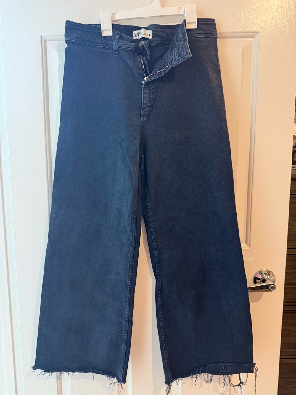 3 pairs of Zara Size 12 Wide-Leg Women’s Jeans in Black and Tan